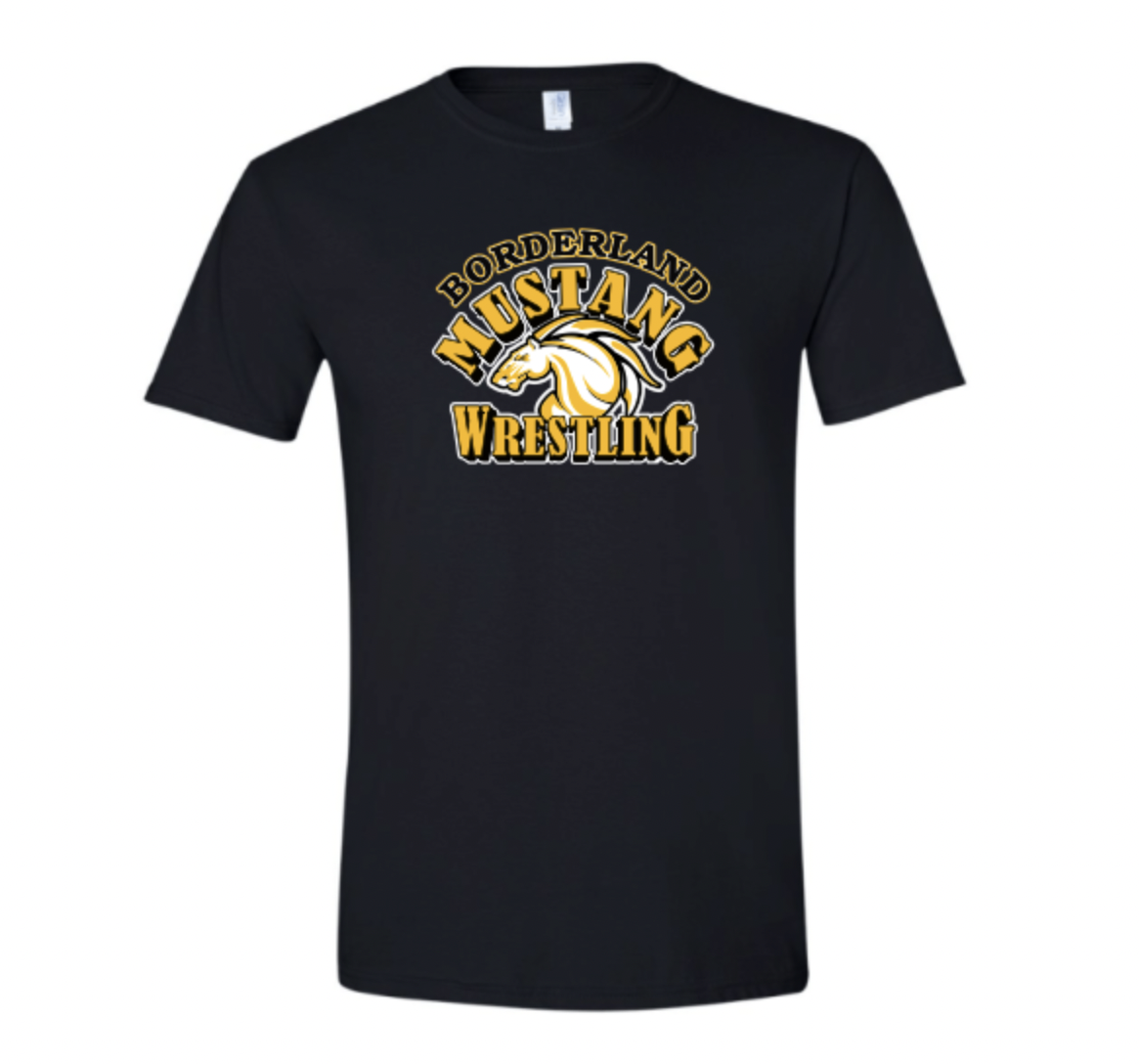 Borderland Mustang Wrestling - Adult T-shirt | Hasbargen Customs